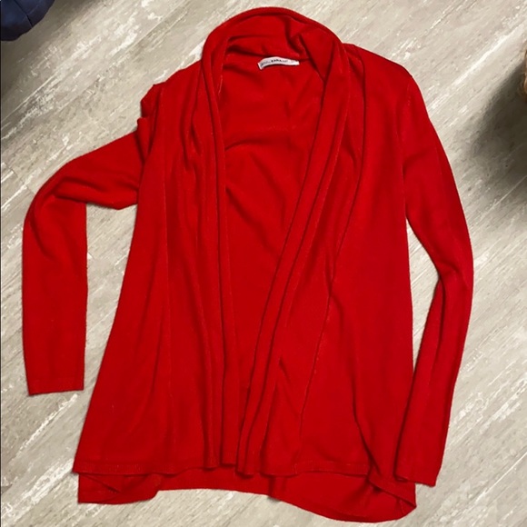 Zara Red Waterfall Cardigan in Size S - Picture 1 of 4